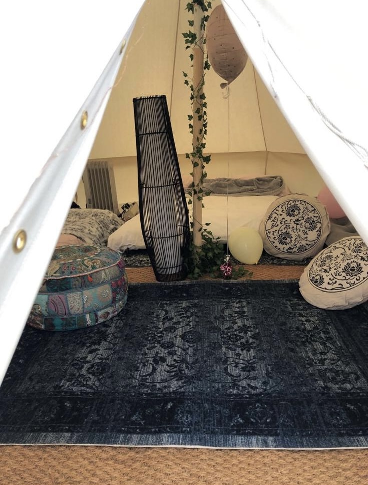 Bell tent interior styling