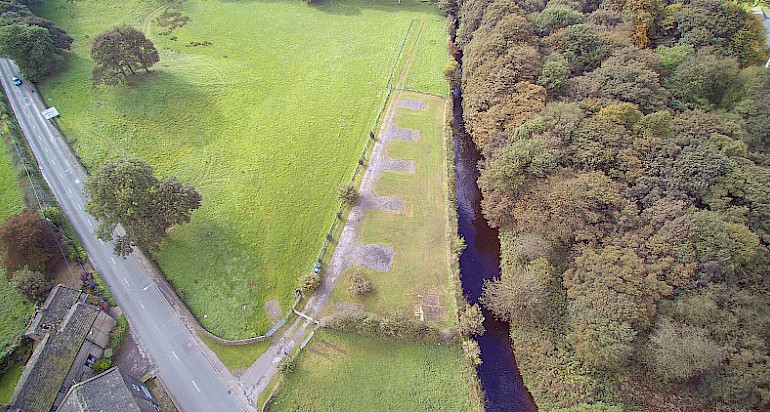 Aerial view of the Well-i-Hole Farm Campsite